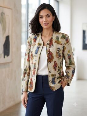 Giesswein Green and Gold Brand Label Tag jacket